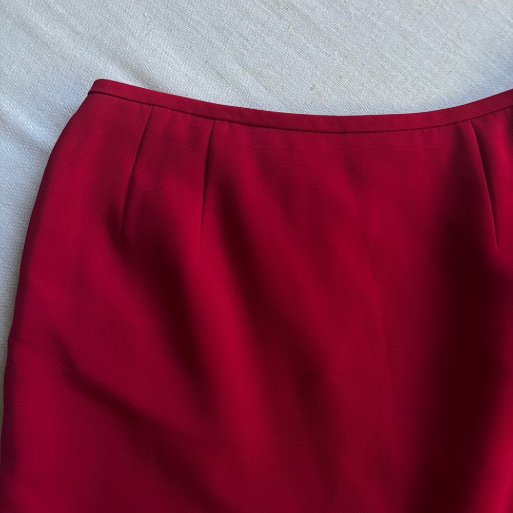 Kasper Rich Red Blazer & Skirt Suit Set Women’s Size 4 | Career Officewear - Picture 7 of 15